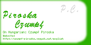 piroska czumpf business card